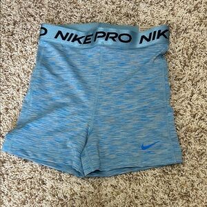 NWT Nike Pro Heathered Blue Shorts 3in Sz XS